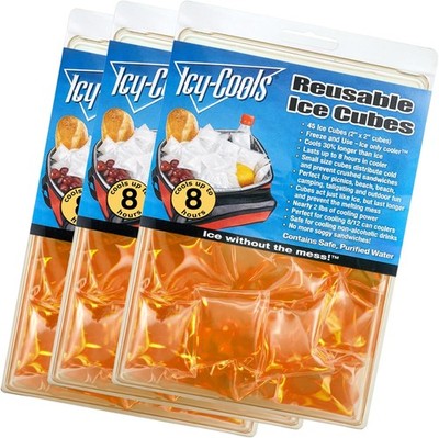 ICY COOLS Reusable Ice Cubes for Drinks Coolers and Lunch Boxes  135 Total