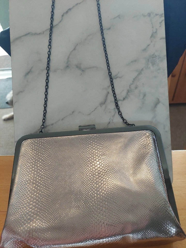 Atmosphere Long Chain Handle Bag, Size As In Photos, Silvery Bronze In Colour - Image 2 of 4