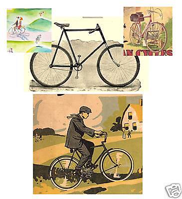 67 VINTAGE Bicycle ADS 1880-1950 CD of Images To Print Your Own For Display  - Picture 1 of 1