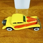Hot Wheels Vintage '37 Bugatti Yellow WW Whitewall Malaysia 1986 1937 Royale
