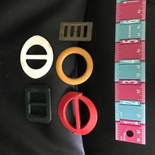 Group of Celluloid Belt Buckles - D - A2
