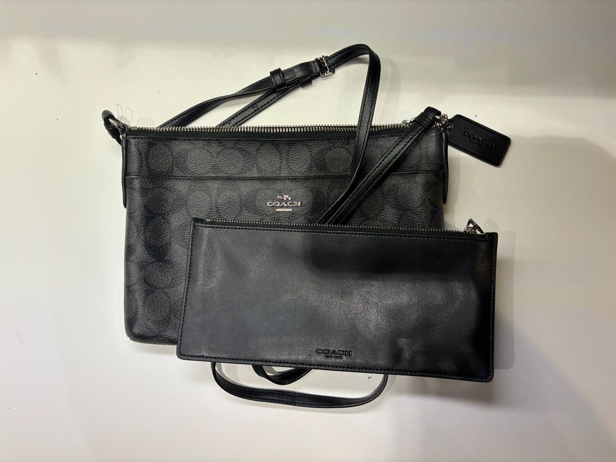 Coach Signature East West Pop Up Black Crossbody AND Slim Coach Signature East West Pop Up Black Crossbody AND Slim