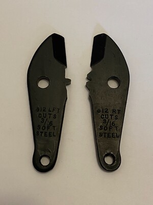 HK PORTER 1 PR. #12 (1212NE) REPLACEMENT JAWS  CLIPPER CUT 3/16  SOFT STEEL -NEW