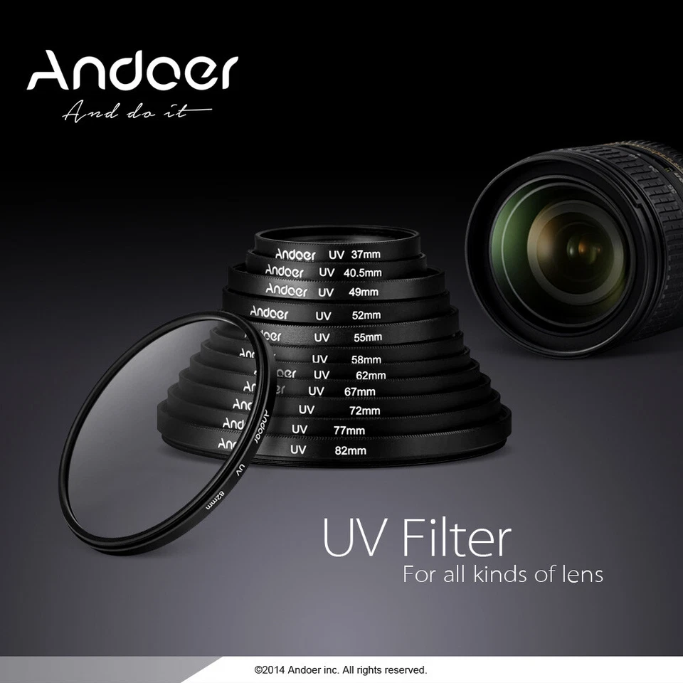 Andoer 49mm Ultra-Violet Filter Lens Protector for Canon Q3N7 - Image 2 of 4