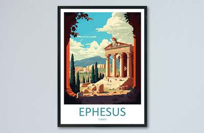 Ephesus Reisedruck Wandbild Ephesus Wandbehang Wohndeko Ephesus Geschenk