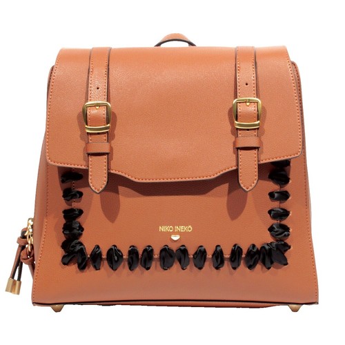 Harbour 2nd Meghan Leather Backpack Mustard Yellow Anchor  display picture 1