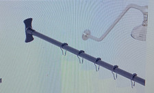 Signature Hardware SH555002MB / 466741 60" Straight Brass Shower Rod Matte Black