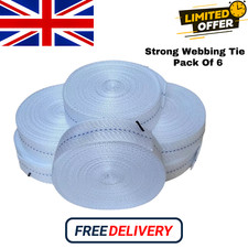 6x 20M Long x 45mm wide Strong Webbing Tie roll for removals / storage