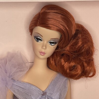 BFMC Silkstone Lavender Luxe Red Haired Barbie Doll With Taffeta