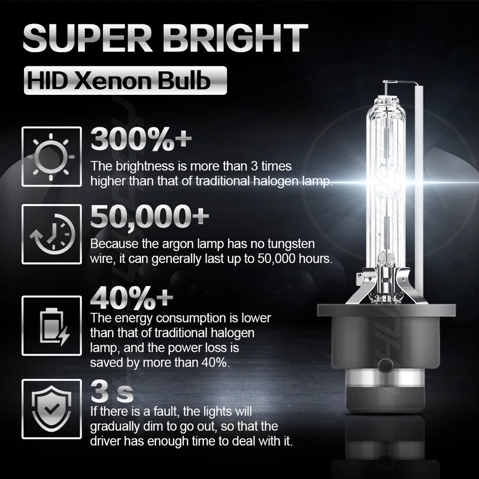 For Jaguar X-Type 2004 2005 2006-2008 LED HID Headlights+Fog Light bulbs Kit - Image 2 of 4