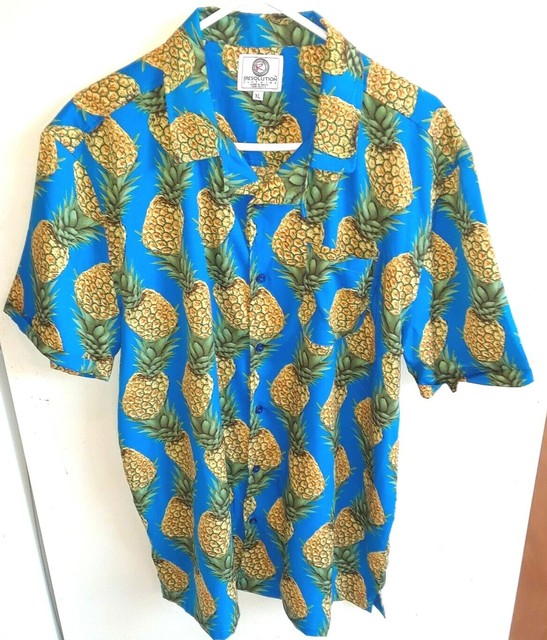 Pineapple Hawaiian Button Front Shirt Tropical One Resolution Clothing
