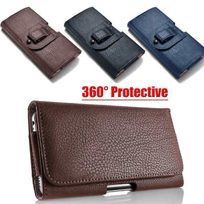 Leather Case Carry Belt Holster Clip Cover For Google Pixel 9 Pro XL 9 8 7 6 Pro