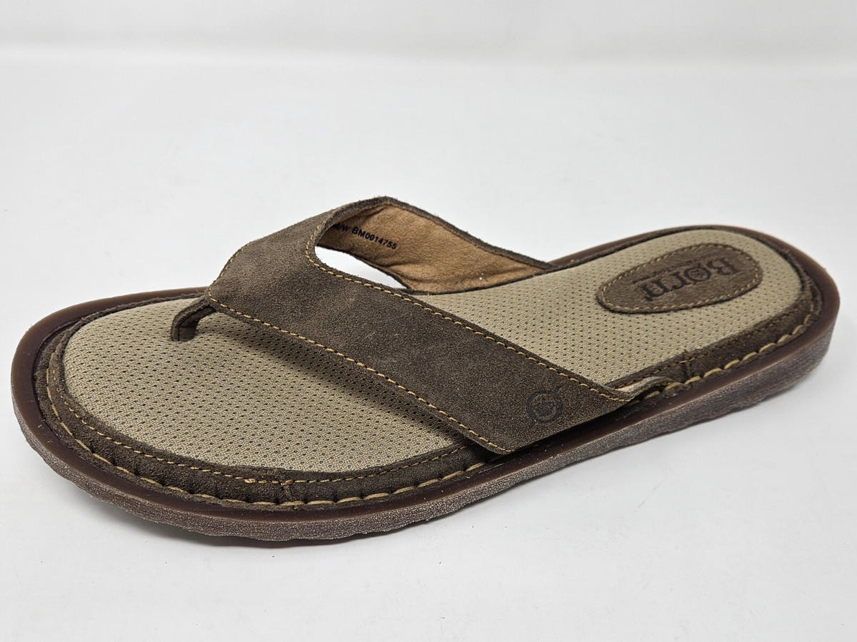 Born Men\'s Owen Brown Suede Thong Flip Flops Slide Sandals Size 10 or 11 Born Men main image 2