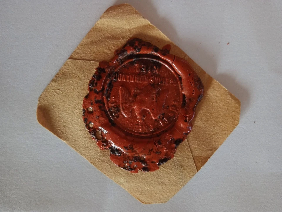 Antiker Militär Siegel-Abguss Königl.Preuss. BEZIRKS-KOMMANDO zu KIEL - Bild 3 von 4