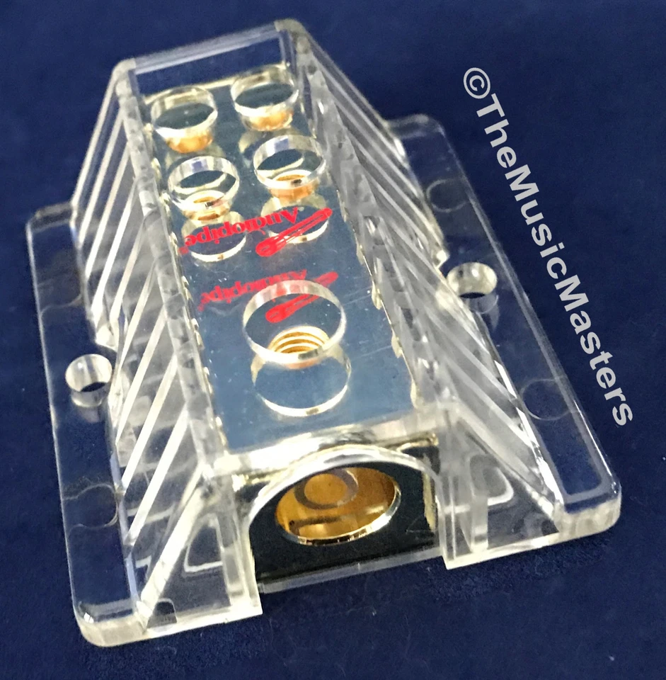4-8-10 Gauge Power Wire Cable DISTRIBUTION BLOCK Car Audio Amp 1 to 4 Splitter - Image 4 of 4