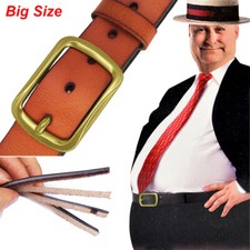 Big and Tall Size Gold Buckle Belt for Jeans Mens Belt 100 Genuine Leather Belt