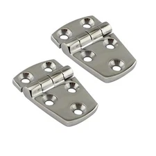 Marine Grade CAST Solid 316 Stainless Steel Mirror Polished Shortside Hinges ...