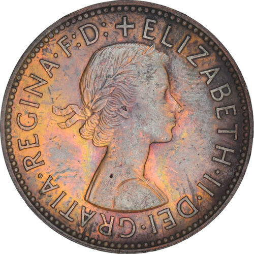 [#365841] Moneta, Wielka Brytania, Elizabeth II, 1/2 Penny, 1962, AU(50-53), Bro - Zdjęcie 1 z 2