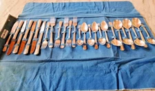 1936 Park Lane Wm A Rogers AA Heavy Flatware by Oneida Ltd, 26 pcs in Lined Case
