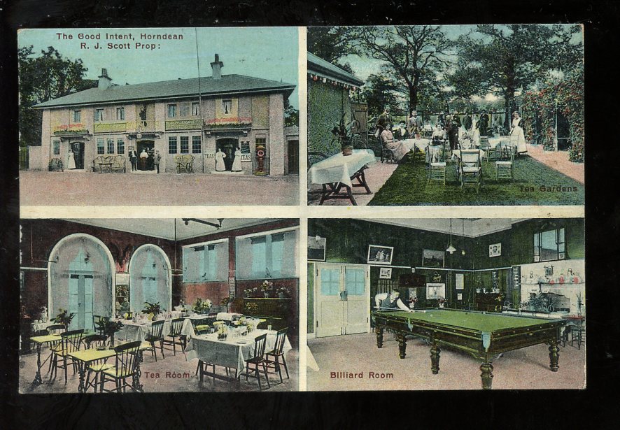 Hants Hampshire HORNDEAN Good Intent Billiards Advert 1915 PPC eBay