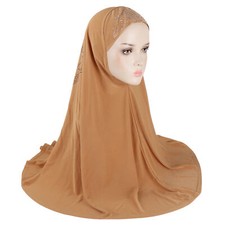 Muslim Women Hijab Amira Turban Head Cover Scarf Khimar Shawls Islamic Headscarf