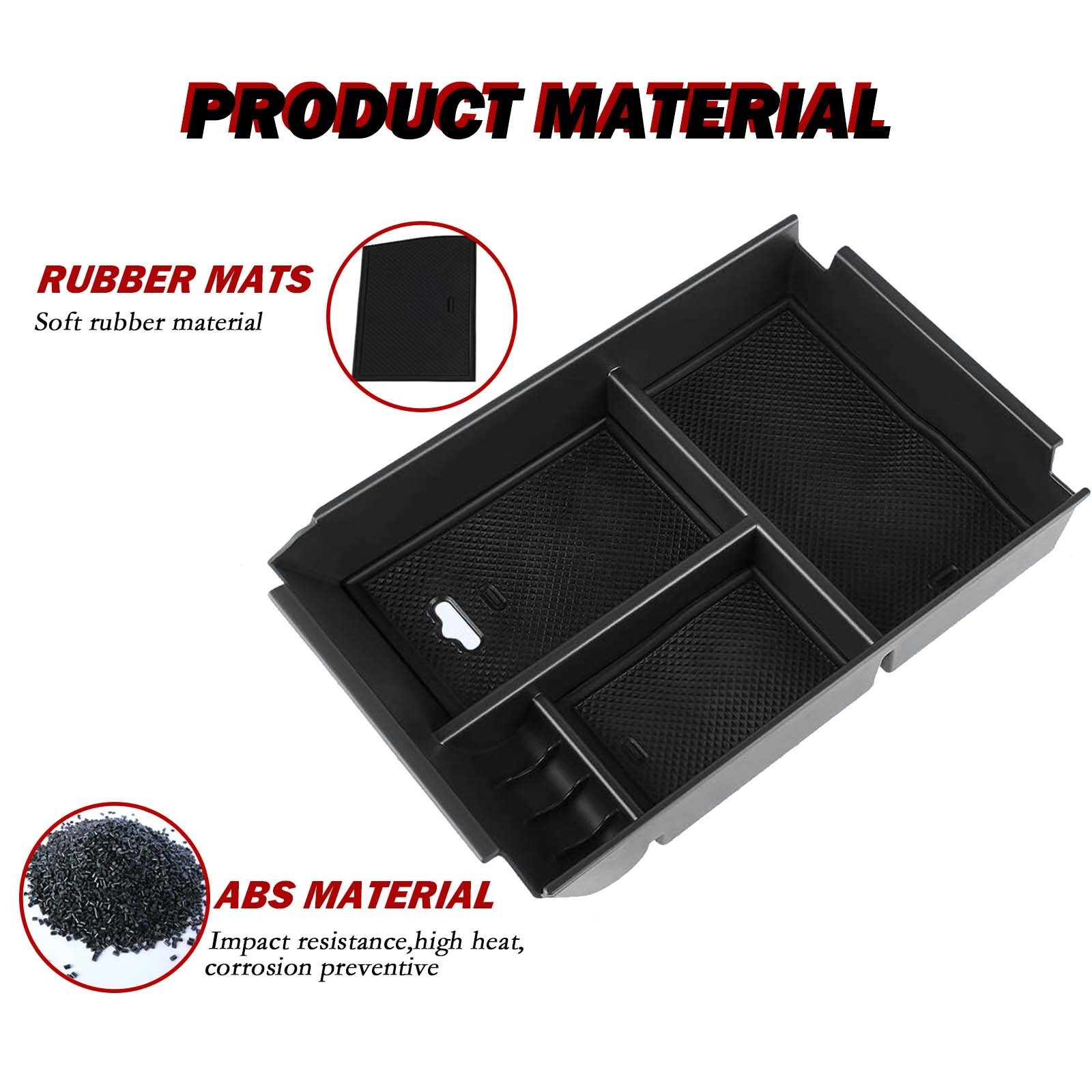 For Ford F-150 2009-2013 Center Console Organizer Tray Armrest Box Accessories