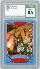 KEVIN DURANT 2008-09 Bowman #69 Blue Thunder 2nd Year CSG 8.5 NM/Mint+ 268/499