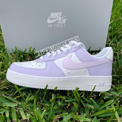 Nike Air Force 1 Low Custom Light Purple Pink Swoosh Unisex Shoes for Men  Women | eBay