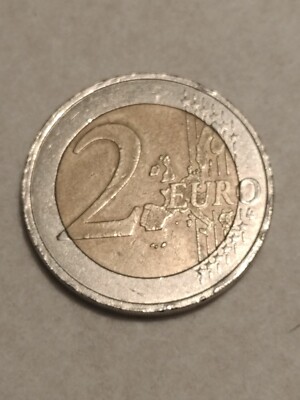 2001 FRANCE 2 euro coin. Stylized tree divides RF within circle - KM-1289