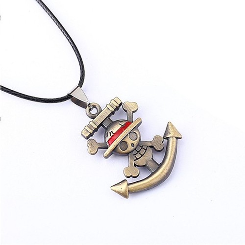 COLLANA ANIME ONE PIECE RUBBER CAPPELLO DI PAGLIA RUFY UOMO DONNA MANGA  TESCHIO | eBay