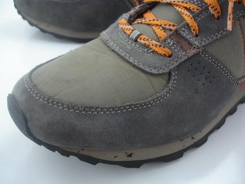 Men's 11 M L.L. Bean Trail Model Hiking Shoes Green Gray Suede Leather Lace-Up - Image 3 of 4