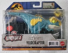 Jurassic World Uncaged Dominion Velociraptor Blue Click Tracker Figure NEW F29