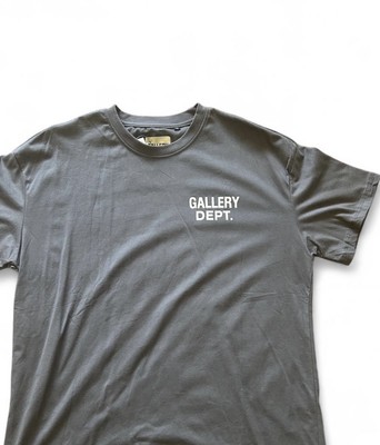 Gallery Dept Grey T Shirt With White Logo Lightly Worn