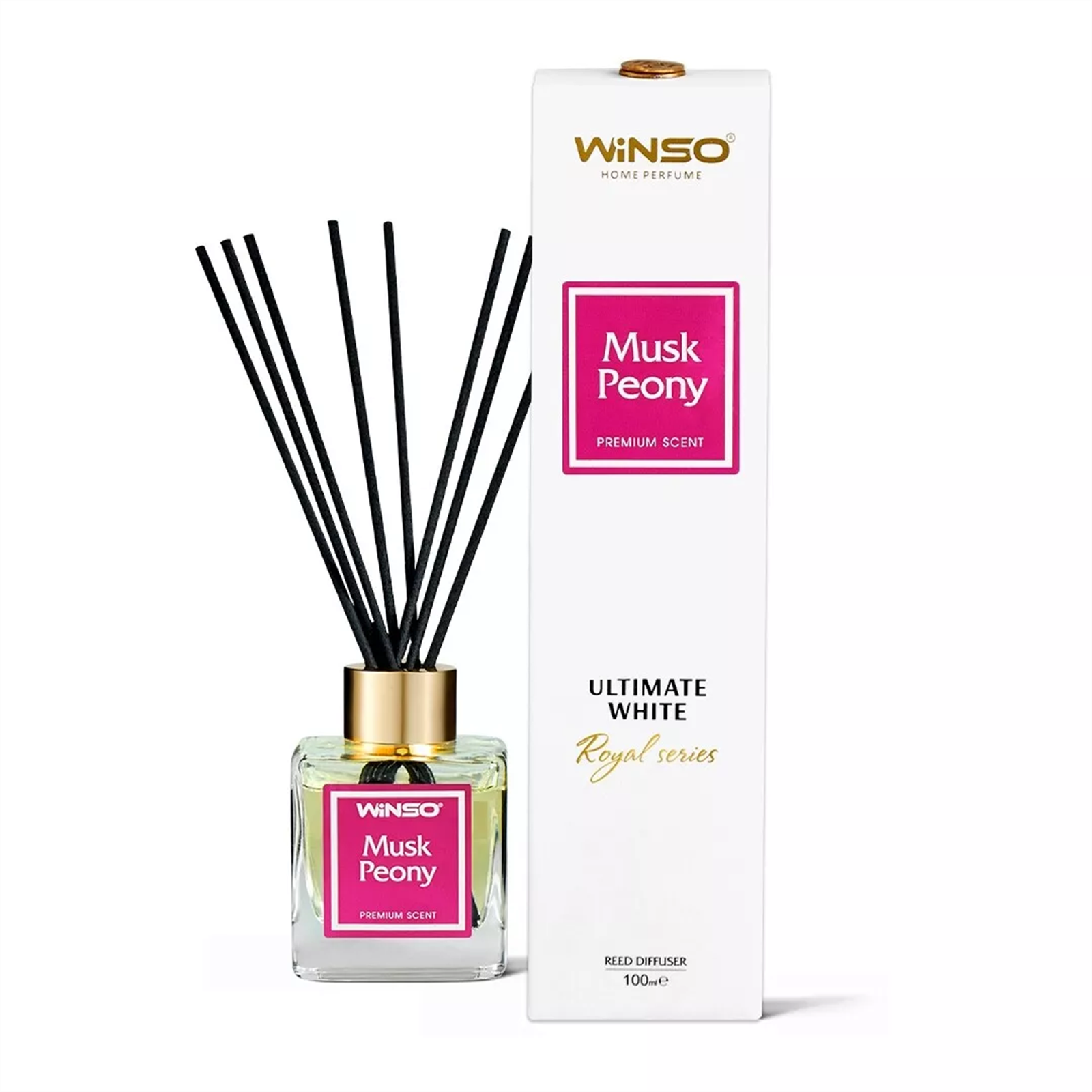 Winso Reed Diffuser Premium Home Perfume Musk Peony Scent Royal Series 100ml