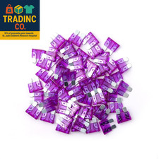 100Pcs 3 Amp Fuses HVAC ATC/ATO Stanbdard Fuse, 3A Car Fuse Blade for Automotive