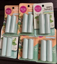 eos 100% Natural Organic Sweet Mint Shea Lip Balm 6 Packs Total 12 Pieces