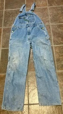 ~~Key Imperial Denim Overalls Mens 36 x 31 Distressed Farmer Workware Vintage