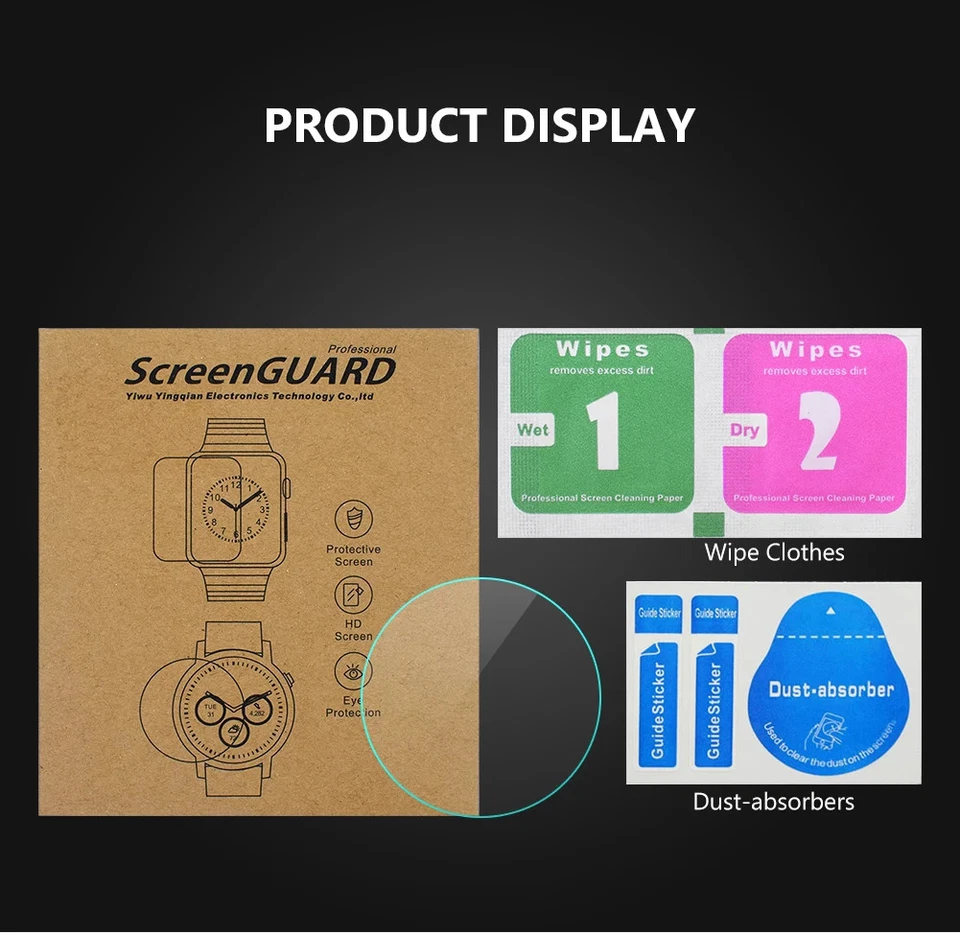 Dia. HD Tempered Glass Screen 0.3mm 23-46mm Watch Protector For Garmin Samsung - image 4 of 4