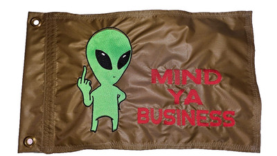 F U Alien WITH YOUR SAYING 13x22  Safety Flag JEEP UTV BOAT