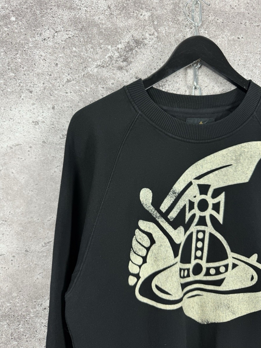 Vivienne Westwood Anglomania Classic Sweatshirt Blue Big Logo Mens