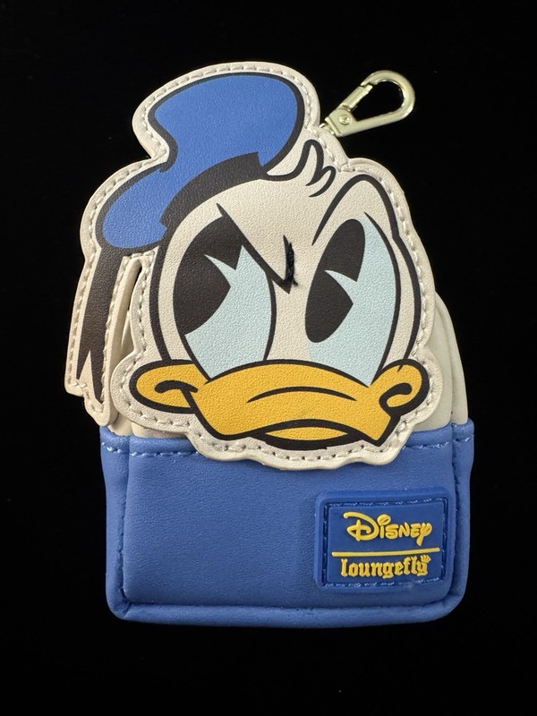 New Donald Duck Loungefly Disney Mickey & Friends Mini Backpack Keychain Charm