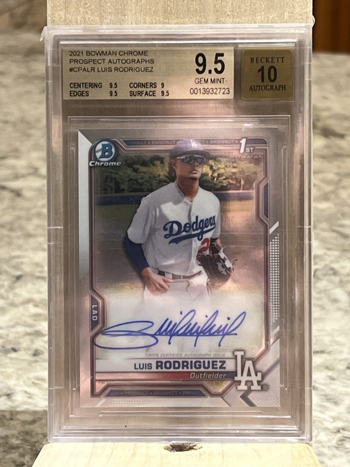2021 Bowman Chrome Prospects Luis Rodriguez Base Auto