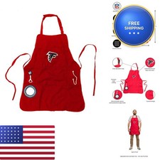 Atlanta Falcons Grill Chef Apron with Pockets Adjustable Straps Bottle Opener