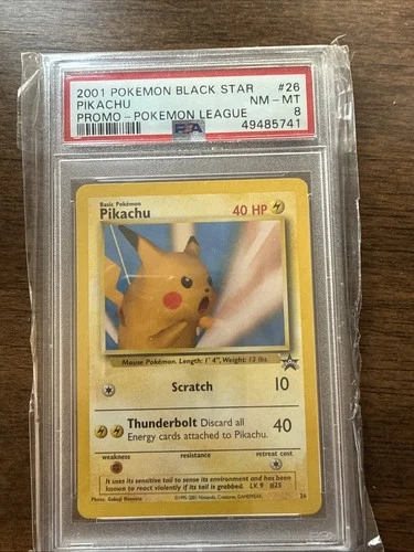 PSA 8 Pikachu 26 Pokemon League Promo Black Star Pokemon