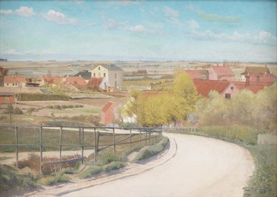 Charmante Landschaft der l�ndlichen Gegend f�r die Heimdekoration im V