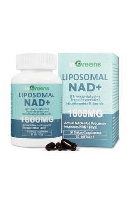 inGreens Liposomal Support NAD+ 1800 mg FEATURING Riboside Nicotinamide 60ct