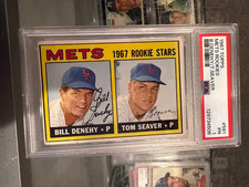 1967 TOPPS #581 TOM SEAVER NEW YORK METS ROOKIE BASEBALL CARD PSA 1 POOR