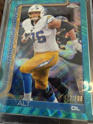 2025 Topps Chrome Joe Alt Aqua Refractor /199 #157 Chargers 072/199