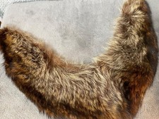 Vintage Fur Collar For Coat Or Sweater Curved Brown Multi Tonal No Hooks VTG