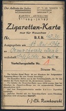 Judaika / Judaica Getto Litzmannstadt Zigaretten Karte